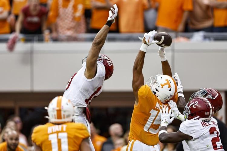 Tennessee wide receiver catches Hail Mary pass against Alabama - AP File