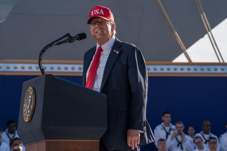 Potus Trump on USS Truman for Navy's 250th 10-5-2025