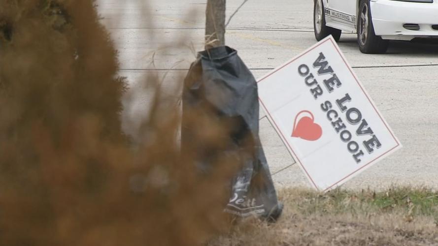 Gilmore Lane Elementary parents protest JCPS facilities plan outside weekly board meeting