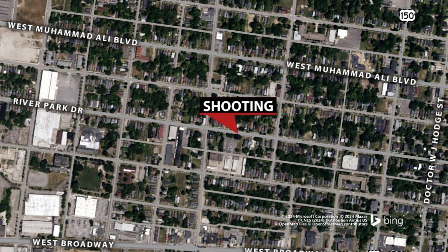 Map of W Chestnut shooting 05.05.2024