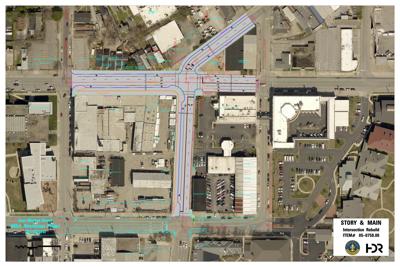 Main Street and Story Ave construction plan map - 2.28.25