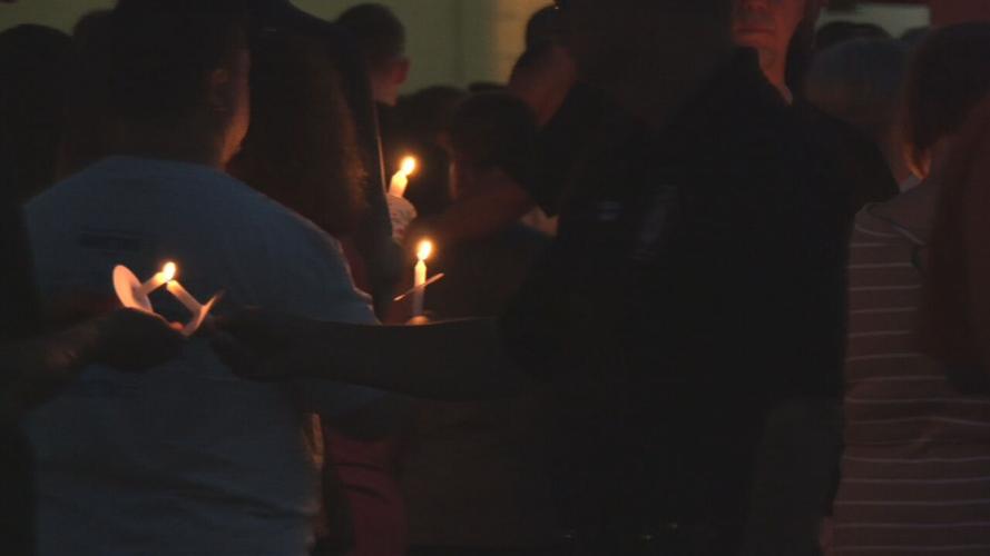 Candlelight vigil in honor of Sgt. Kyle Adams