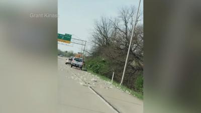 Brinks truck drops thousands of dollars on Indiana highway