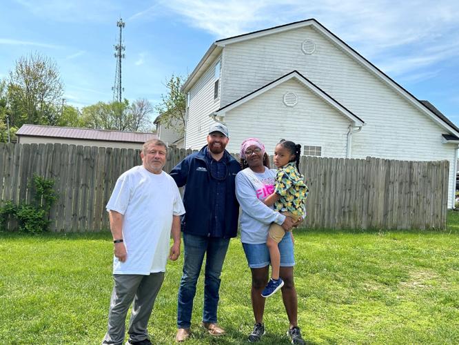 Carver family with Kyle of Just in Time Roofing and Construction