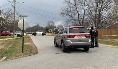 Scene of shooting on Big Wood Way in Hillview, Kentucky on Dec. 23, 2020
