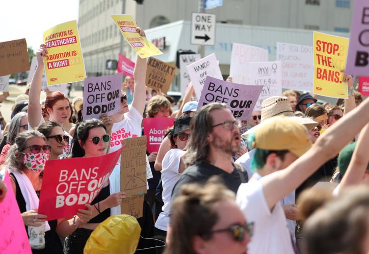 Abortion rally in downtown Louisville