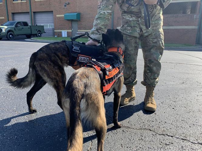Kentucky Air National Guard Search and Rescue K-9 Callie and Pits
