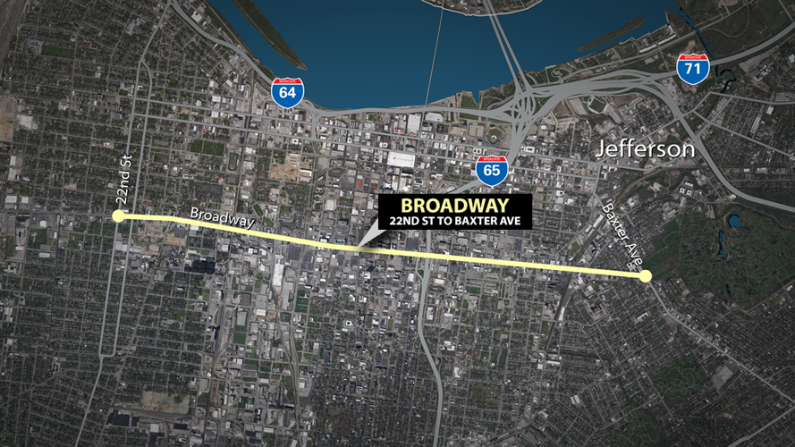 Broadway from 22nd Street to Baxter Avenue