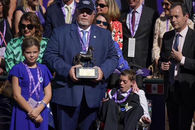 Cody Dorman - Breeders Cup Dirt Mile Cody's Wish winner's circle - 11-4-2023