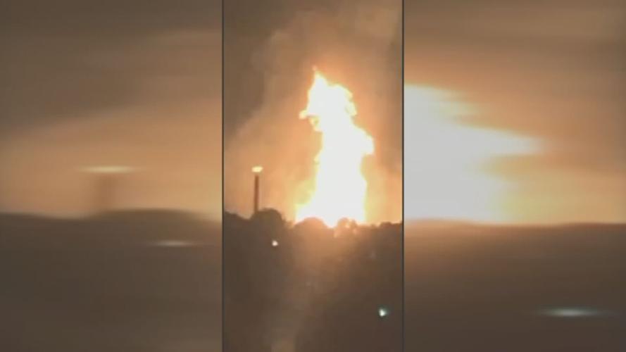 Gas Line Explosion Flames Lincoln County - 8-1-19