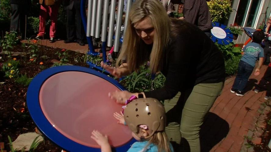 Music garden at Louisville's Heuser Hearing and Language Academy