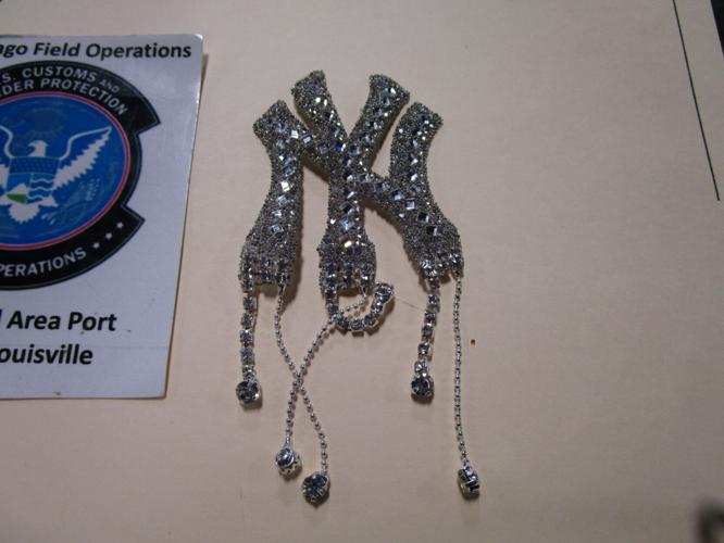 Counterfeit jewelry seized by federal officials at UPS Worldport in Louisville in April 2023