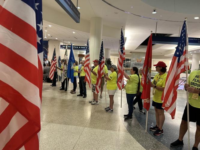 Honor Flight Bluegrass Sendoff at Louisville International Airport