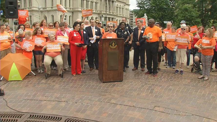 People gather in support of National Gun Violence Awareness Day