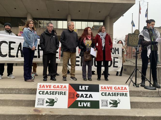 PRO-PALESTINE PROTESTERS - HALL OF JUSTICE - 2-6-2024.jfif
