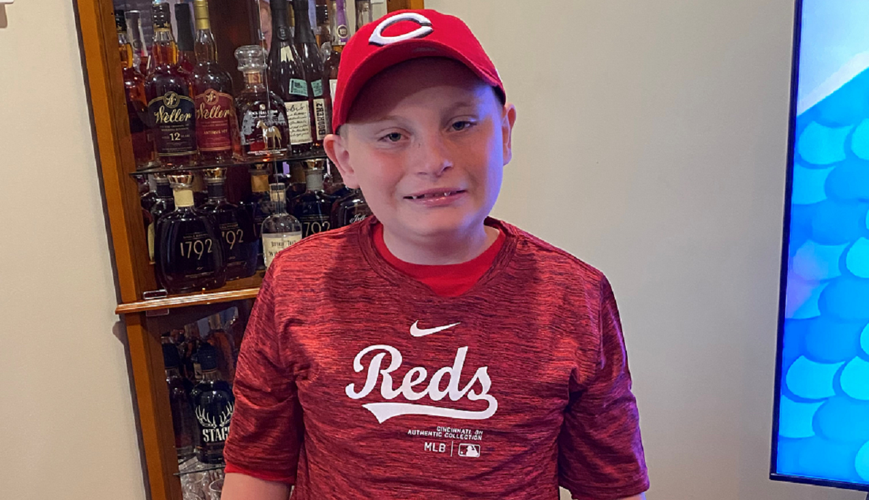Noah Mattingly in Cincinnati Reds shirt