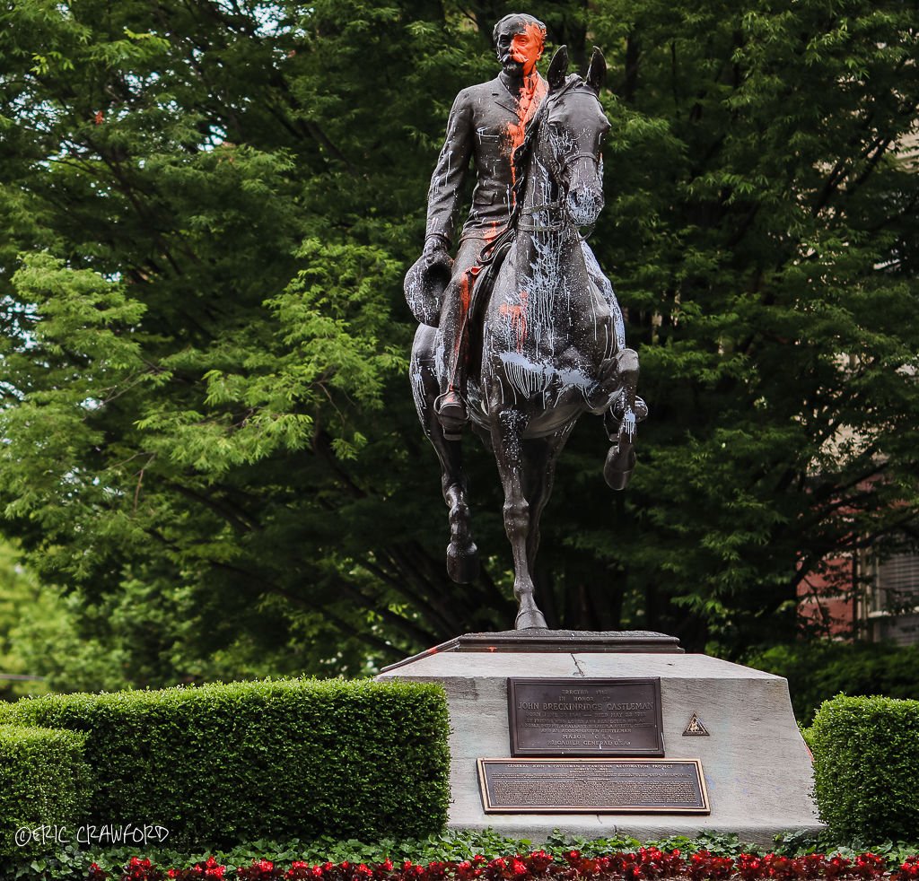 IMAGES| John B. Castleman statue removed after long debate | | wdrb.com