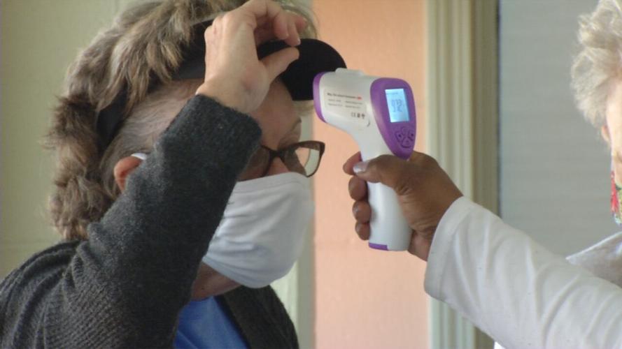 Temperature checks at Wilderness Road Senior Center