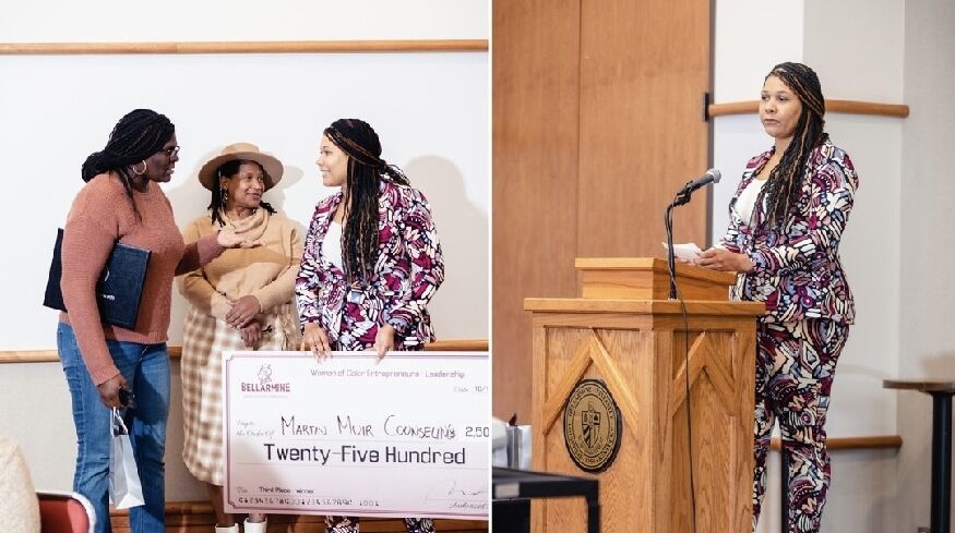 Ausha Hilliman in Bellarmine biz program.jpeg