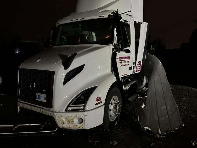 Storm damages - Thoroughbred Transportation trucks 4.3.25