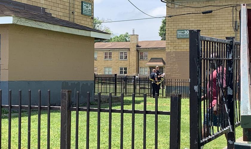 May 27, 2021 shooting scene in the 1600 block of S. 11th Street, near Moore Court
