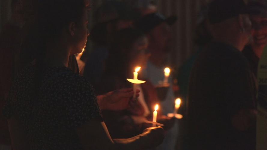 Candlelight vigil in honor of Sgt. Kyle Adams