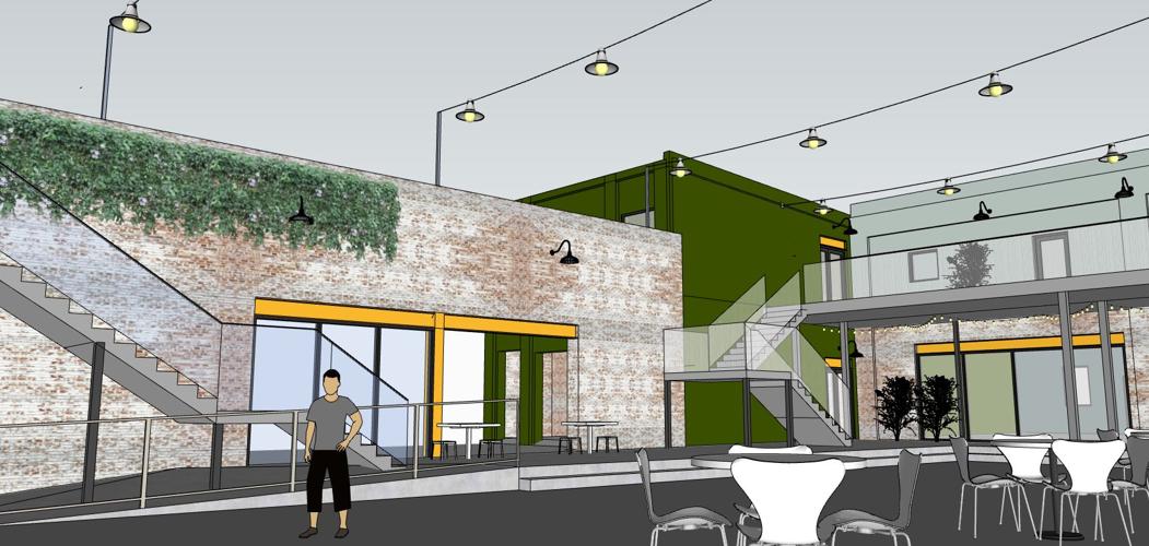 Renderings of West Sixth Brewing at Nulu Marketplace