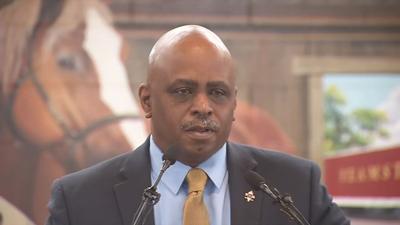 Metro Council President David James announces bid for Louisville mayor on Jan. 21, 2021.