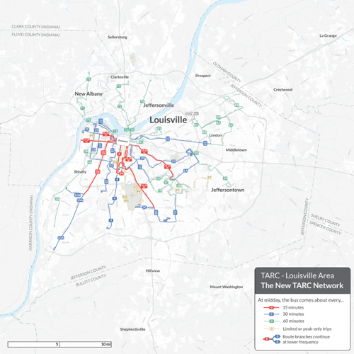 TARC-new network-countywide map