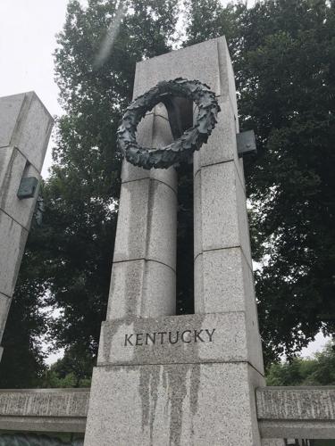 Honor Flight Bluegrass Monument with Wreath