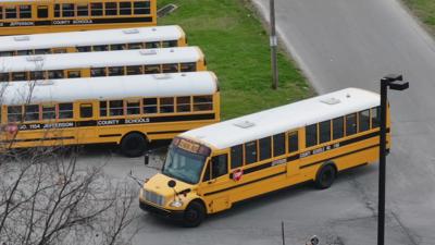 JCPS BUS - AERIAL DRONE - FILE