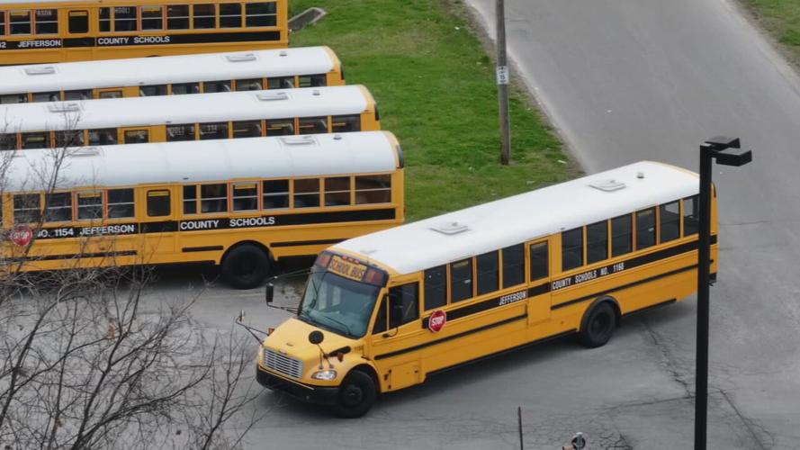 JCPS BUS - AERIAL DRONE - FILE