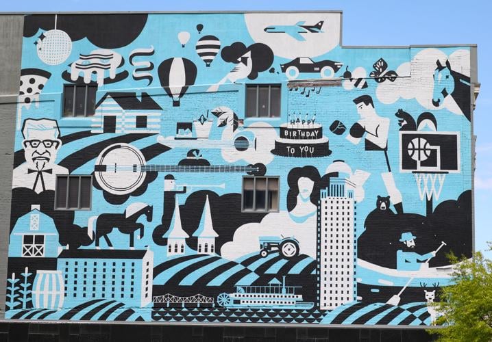 Louisville city scape mural