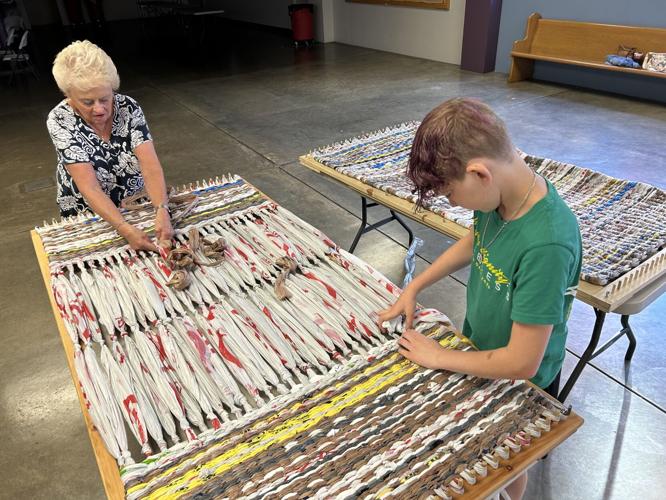 Plarn mats for the homeless