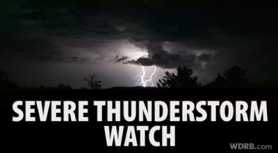 Severe Thunderstorm Watch Issued Thursday Morning