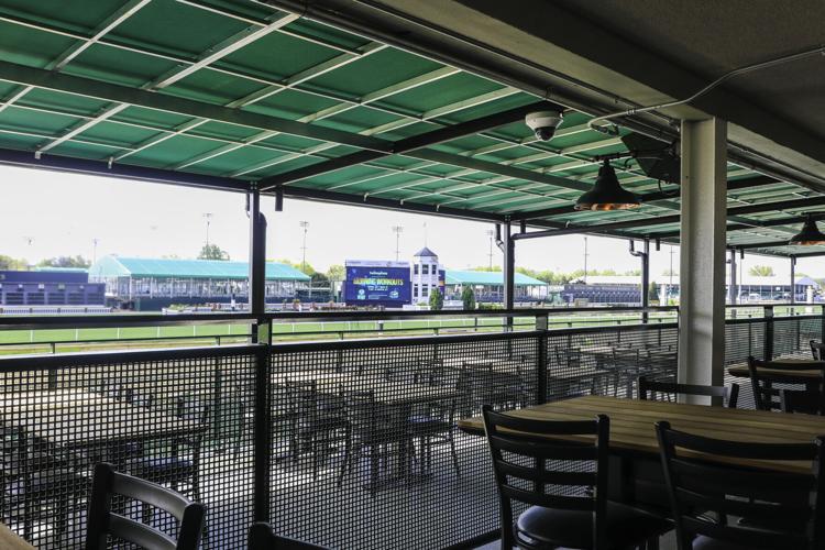 Homestretch Club patio seating