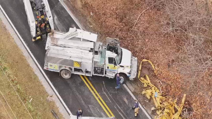 Overturned Fire Truck