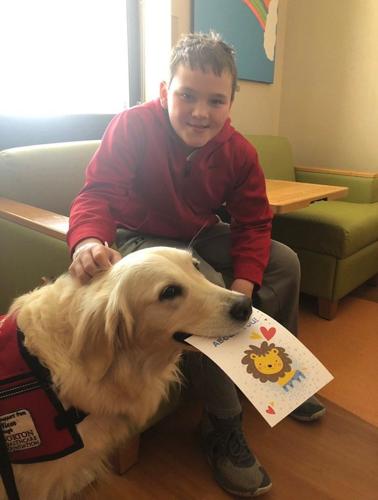 Patient at Norton Children's Hospital receives Valentine's Day cards on Feb. 14, 2020