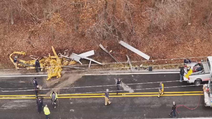 Overturned Fire Truck