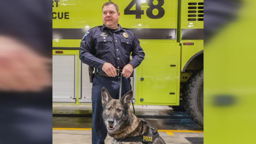 Louisville airport dog retires.jpeg