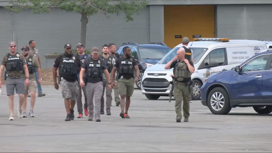 Police at Mall St. Matthews after May 31, 2023 shooting