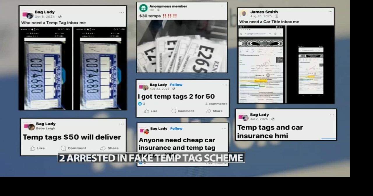 Kentucky investigators issue warning about scheme involving fake temporary vehicle tags