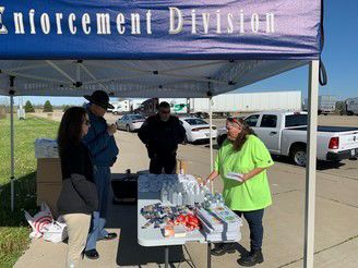 Indiana State Police distribute face masks to truckers 1.jpg