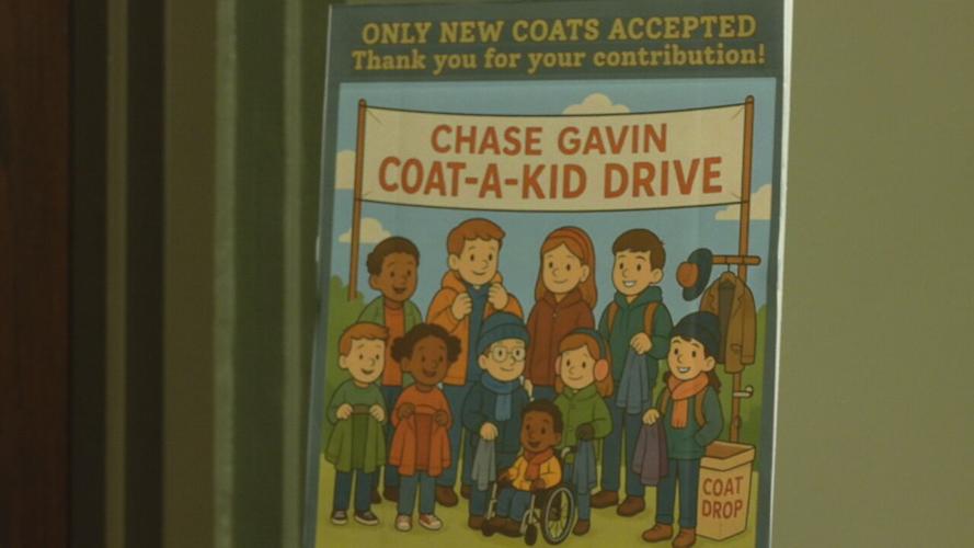 Gavin Chase Coat-A-Kid drive