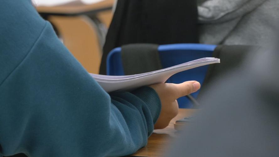 Student in classroom