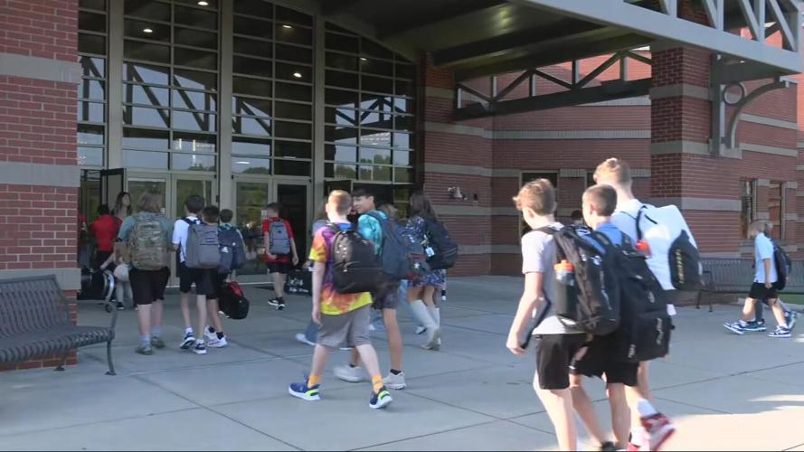 Students head back to Highland Hills Middle School - 7.31.24