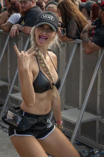 A post crowd surf horns up salute at the Louder Than Life Festival on September, 21, 2025 in Louisville, Kentucky (111 of 175).jpg