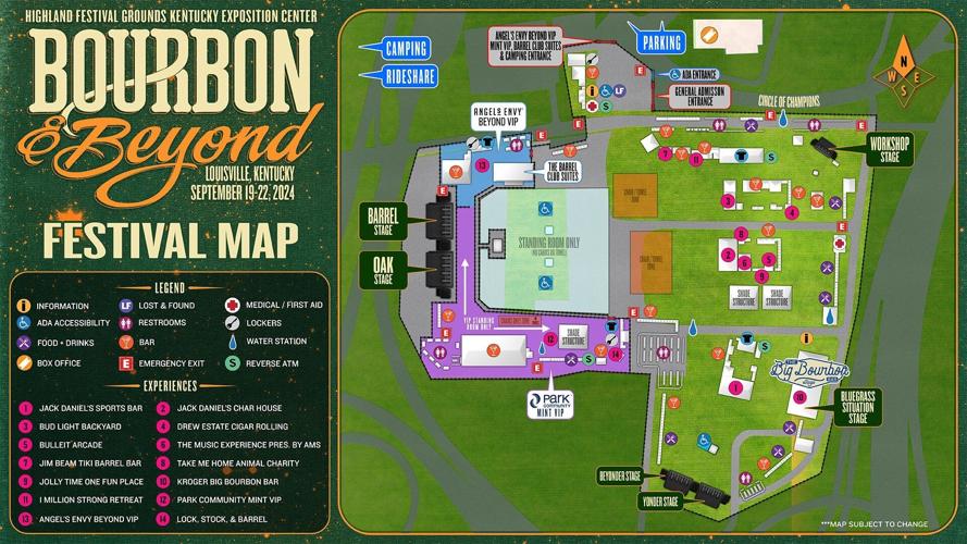 2024 Bourbon & Beyond Map