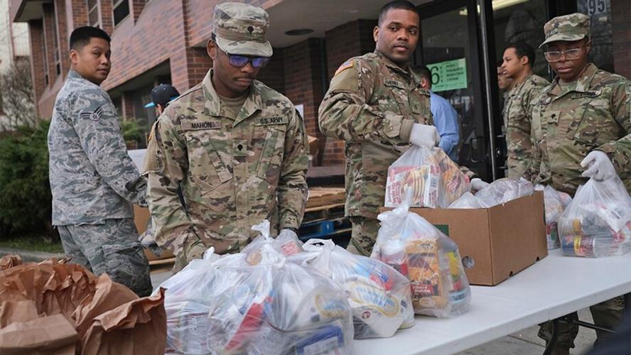 New York National Guard, food distribution