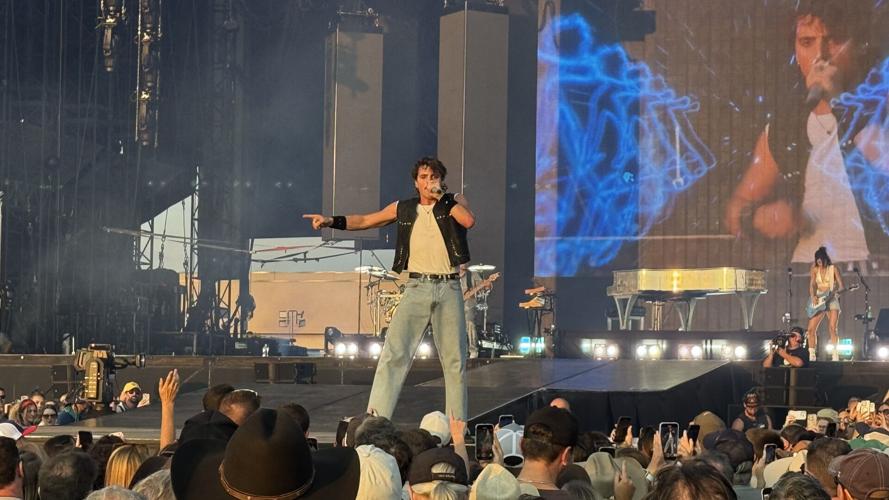 Benson Boone on stage at 2025 Bourbon and Beyond